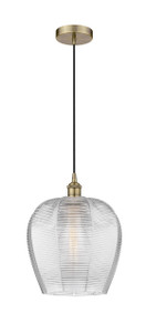 Norfolk - 1 Light - 12 inch - Antique Brass - Cord hung - Mini Pendant (616-1P-AB-G462-12-LED)