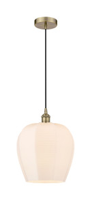 Norfolk - 1 Light - 12 inch - Antique Brass - Cord hung - Mini Pendant (616-1P-AB-G461-12-LED)