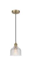 Dayton - 1 Light - 6 inch - Antique Brass - Cord hung - Mini Pendant (616-1P-AB-G412-LED)