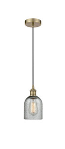 Caledonia - 1 Light - 5 inch - Antique Brass - Cord hung - Mini Pendant (616-1P-AB-G257)