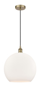 Athens - 1 Light - 14 inch - Antique Brass - Cord hung - Pendant (616-1P-AB-G121-14-LED)
