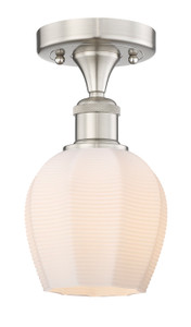 Norfolk - 1 Light - 6 inch - Brushed Satin Nickel - Semi-Flush Mount (616-1F-SN-G461-6)
