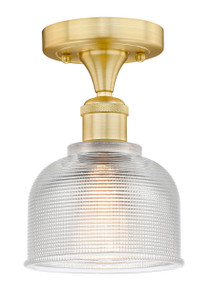 Dayton - 1 Light - 6 inch - Satin Gold - Flush Mount (616-1F-SG-G412)