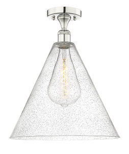 Berkshire - 1 Light - 16 inch - Polished Nickel - Semi-Flush Mount (616-1F-PN-GBC-164)