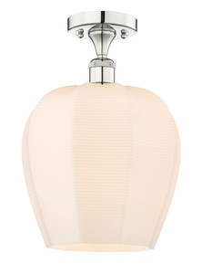 Norfolk - 1 Light - 12 inch - Polished Nickel - Semi-Flush Mount (616-1F-PN-G461-12)