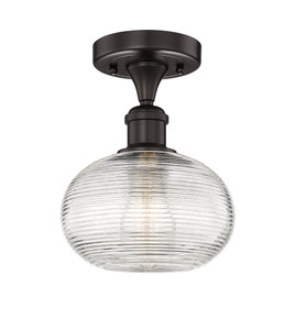 Ithaca - 1 Light - 8 inch - Oil Rubbed Bronze - Semi-Flush Mount (616-1F-OB-G555-8CL)