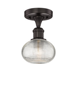 Ithaca - 1 Light - 6 inch - Oil Rubbed Bronze - Semi-Flush Mount (616-1F-OB-G555-6CL)
