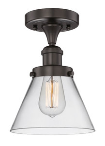 Cone - 1 Light - 8 inch - Oil Rubbed Bronze - Semi-Flush Mount (616-1F-OB-G42)