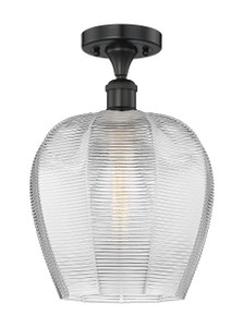 Norfolk - 1 Light - 12 inch - Matte Black - Semi-Flush Mount (616-1F-BK-G462-12)