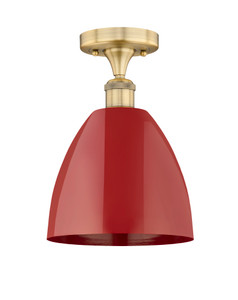 Plymouth - 1 Light - 9 inch - Brushed Brass - Semi-Flush Mount (616-1F-BB-MBD-9-RD)