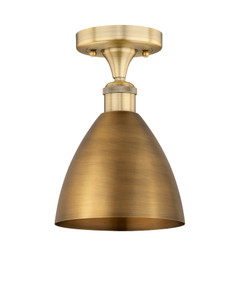 Bristol - 1 Light - 8 inch - Brushed Brass - Semi-Flush Mount (616-1F-BB-MBD-75-BB)