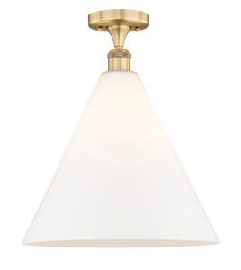 Berkshire - 1 Light - 16 inch - Brushed Brass - Semi-Flush Mount (616-1F-BB-GBC-161)