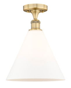 Berkshire - 1 Light - 12 inch - Brushed Brass - Semi-Flush Mount (616-1F-BB-GBC-121)