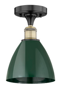 Plymouth - 1 Light - 8 inch - Black Antique Brass - Semi-Flush Mount (616-1F-BAB-MBD-75-GR)
