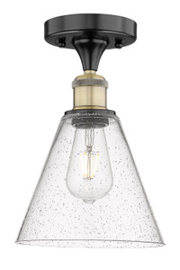 Berkshire - 1 Light - 8 inch - Black Antique Brass - Semi-Flush Mount (616-1F-BAB-GBC-84)