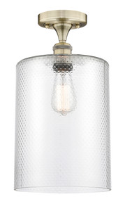 Cobbleskill - 1 Light - 9 inch - Antique Brass - Semi-Flush Mount (616-1F-AB-G112-L)