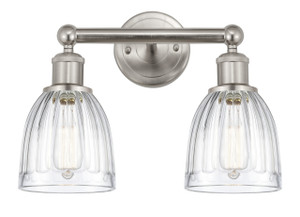 Brookfield - 2 Light - 15 inch - Brushed Satin Nickel - Bath Vanity Light (616-2W-SN-G442)