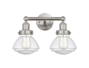 Olean - 2 Light - 16 inch - Brushed Satin Nickel - Bath Vanity Light (616-2W-SN-G324)