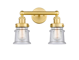 Canton - 2 Light - 14 inch - Satin Gold - Bath Vanity Light (616-2W-SG-G184S)