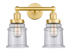 Canton - 2 Light - 15 inch - Satin Gold - Bath Vanity Light (616-2W-SG-G184)