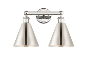 Berkshire - 2 Light - 17 inch - Polished Nickel - Bath Vanity Light (616-2W-PN-MBC-8-PN)