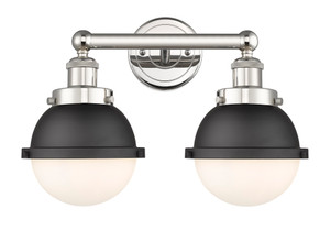 Edison - 2 Light - 16 inch - Polished Nickel - Bath Vanity Light (616-2W-PN-HFS-61-BK)