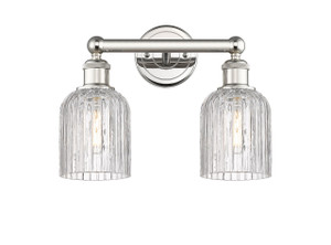 Bridal Veil - 2 Light - 14 inch - Polished Nickel - Bath Vanity Light (616-2W-PN-G559-5CL)