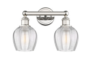 Norfolk - 2 Light - 15 inch - Polished Nickel - Bath Vanity Light (616-2W-PN-G462-6)