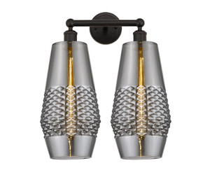 Windham - 2 Light - 16 inch - Oil Rubbed Bronze - Bath Vanity Light (616-2W-OB-G683-7)