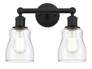 Ellery - 2 Light - 14 inch - Matte Black - Bath Vanity Light (616-2W-BK-G392)