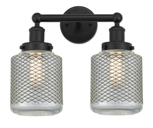 Stanton - 2 Light - 15 inch - Matte Black - Bath Vanity Light (616-2W-BK-G262)