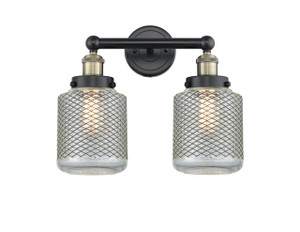 Stanton - 2 Light - 15 inch - Black Antique Brass - Bath Vanity Light (616-2W-BAB-G262)