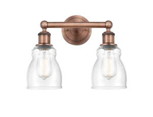 Ellery - 2 Light - 14 inch - Antique Copper - Bath Vanity Light (616-2W-AC-G394)