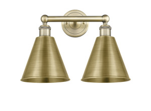 Berkshire - 2 Light - 17 inch - Antique Brass - Bath Vanity Light (616-2W-AB-MBC-8-AB)
