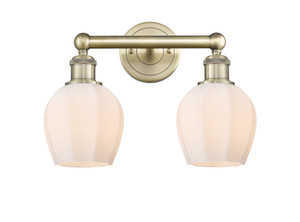 Norfolk - 2 Light - 15 inch - Antique Brass - Bath Vanity Light (616-2W-AB-G461-6)