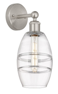 Vaz - 1 Light - 6 inch - Brushed Satin Nickel - Sconce (616-1W-SN-G557-6CL)