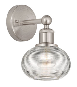 Ithaca - 1 Light - 6 inch - Brushed Satin Nickel - Sconce (616-1W-SN-G555-6CL)