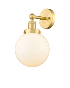 Beacon - 1 Light - 8 inch - Satin Gold - Sconce (616-1W-SG-G201-8)