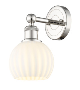 White Venetian - 1 Light - 6 inch - Polished Nickel - Sconce (616-1W-PN-G1217-6WV)