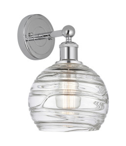 Athens Deco Swirl - 1 Light - 8 inch - Polished Chrome - Sconce (616-1W-PC-G1213-8)
