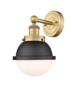 Edison - 1 Light - 7 inch - Brushed Brass - Sconce (616-1W-BB-HFS-61-BK)