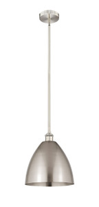 Bristol - 1 Light - 12 inch - Brushed Satin Nickel - Cord hung - Mini Pendant (616-1S-SN-MBD-12-SN-LED)