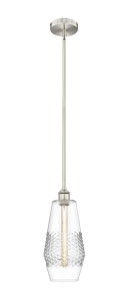 Windham - 1 Light - 7 inch - Brushed Satin Nickel - Cord hung - Mini Pendant (616-1S-SN-G682-7)
