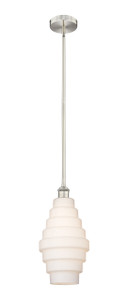 Cascade - 1 Light - 8 inch - Brushed Satin Nickel - Cord hung - Mini Pendant (616-1S-SN-G671-8)