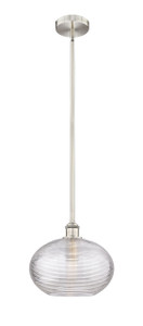 Ithaca - 1 Light - 12 inch - Brushed Satin Nickel - Cord hung - Mini Pendant (616-1S-SN-G555-12CL)