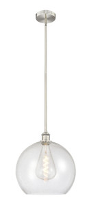 Athens - 1 Light - 14 inch - Brushed Satin Nickel - Cord hung - Pendant (616-1S-SN-G124-14)