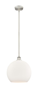 Athens - 1 Light - 14 inch - Brushed Satin Nickel - Cord hung - Pendant (616-1S-SN-G121-14)