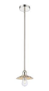 Scallop - 1 Light - 8 inch - Polished Nickel - Stem Hung - Mini Pendant (616-1S-PN-M17-PN)