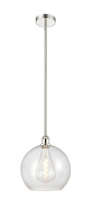 Athens - 1 Light - 12 inch - Polished Nickel - Cord hung - Mini Pendant (616-1S-PN-G124-12)