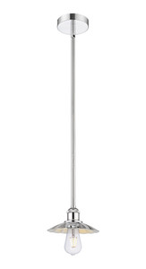 Scallop - 1 Light - 8 inch - Polished Chrome - Stem Hung - Mini Pendant (616-1S-PC-M17-PC)